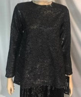 Modest Top Black Lace Plus Size image 0