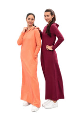 Modest Robe Front Zipper Hoodie French Terry Cotton - 5 Colors image 0