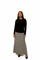 Modest Maxi Skirt Black & White image 0