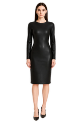 Faux Leather Shell Dress