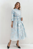 Floral Sky Print Midi Dress image 0