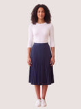 White 3/4 sleeve modest layering shell