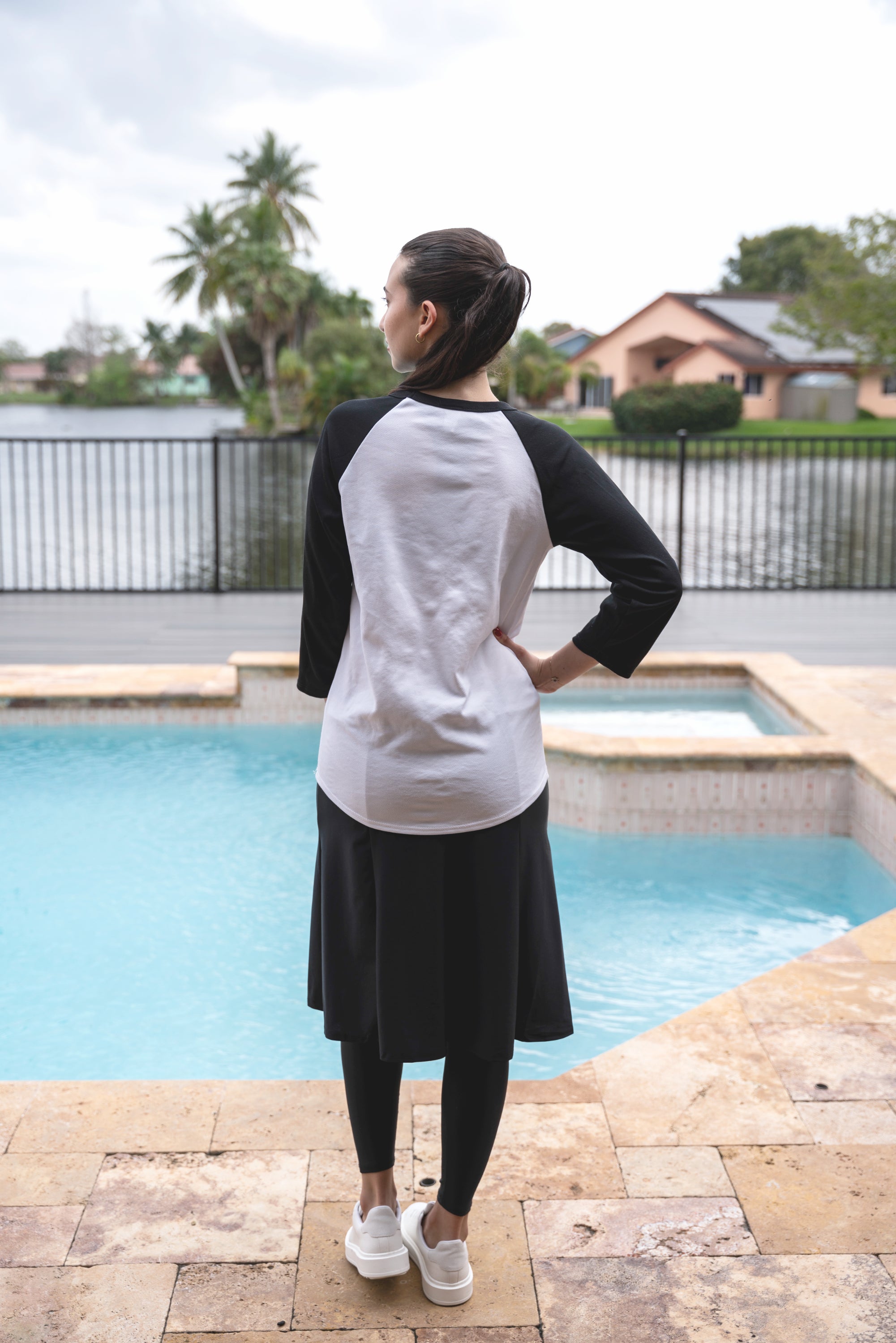 Modest Swim Skirt With Attached Leggings Plus Size image 4