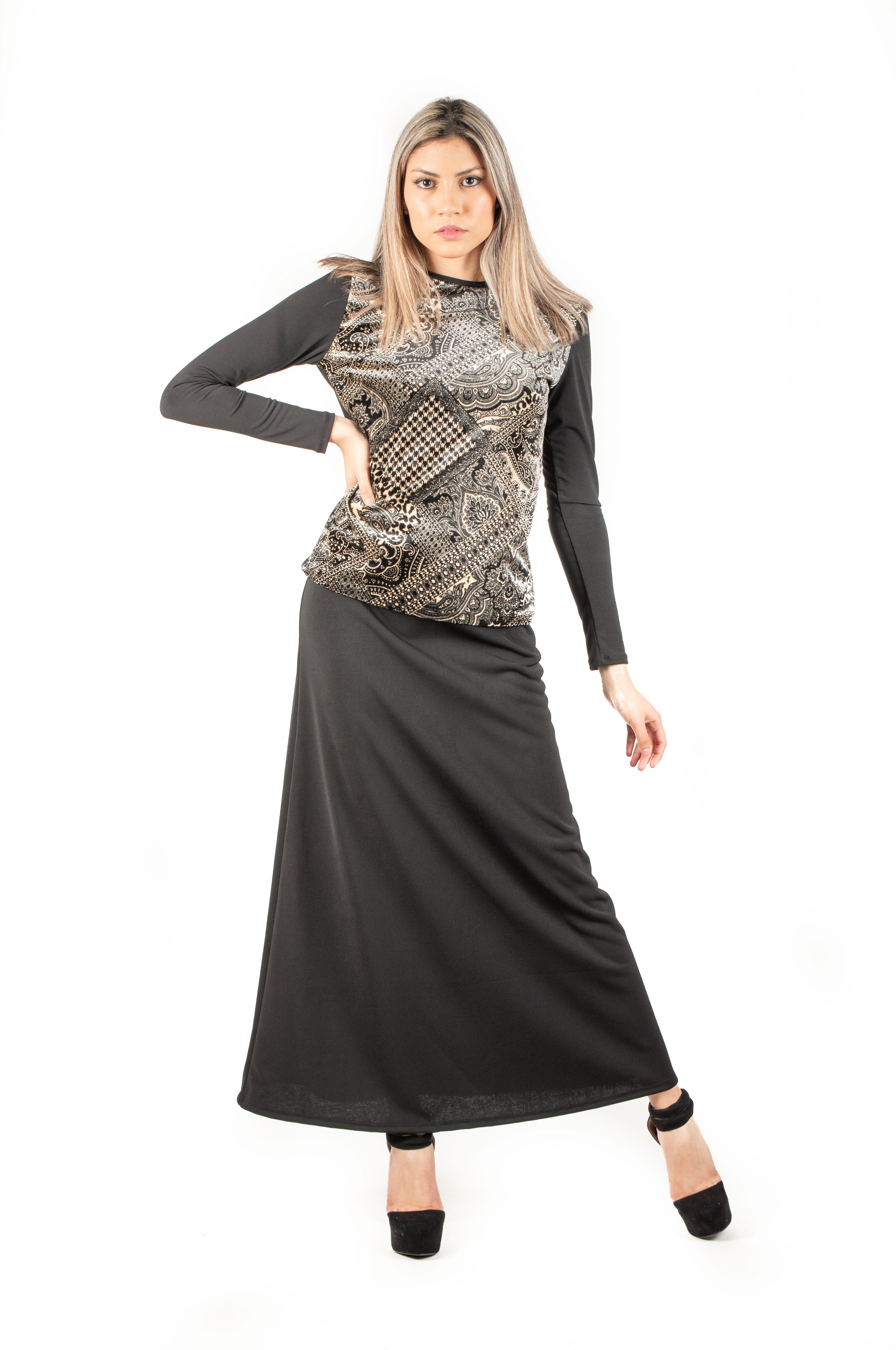 Modest Basic Skirt Plus Size - 3 Lengths / 4 Colors image 2