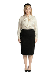 Black Ponte Midi Skirt image 2