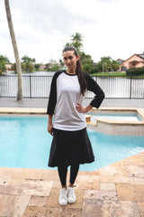 Modest Swim Skirt With Attached Leggings Plus Size image 2