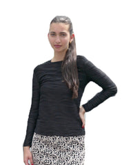Modest Top Black Waves Plus Size image 0
