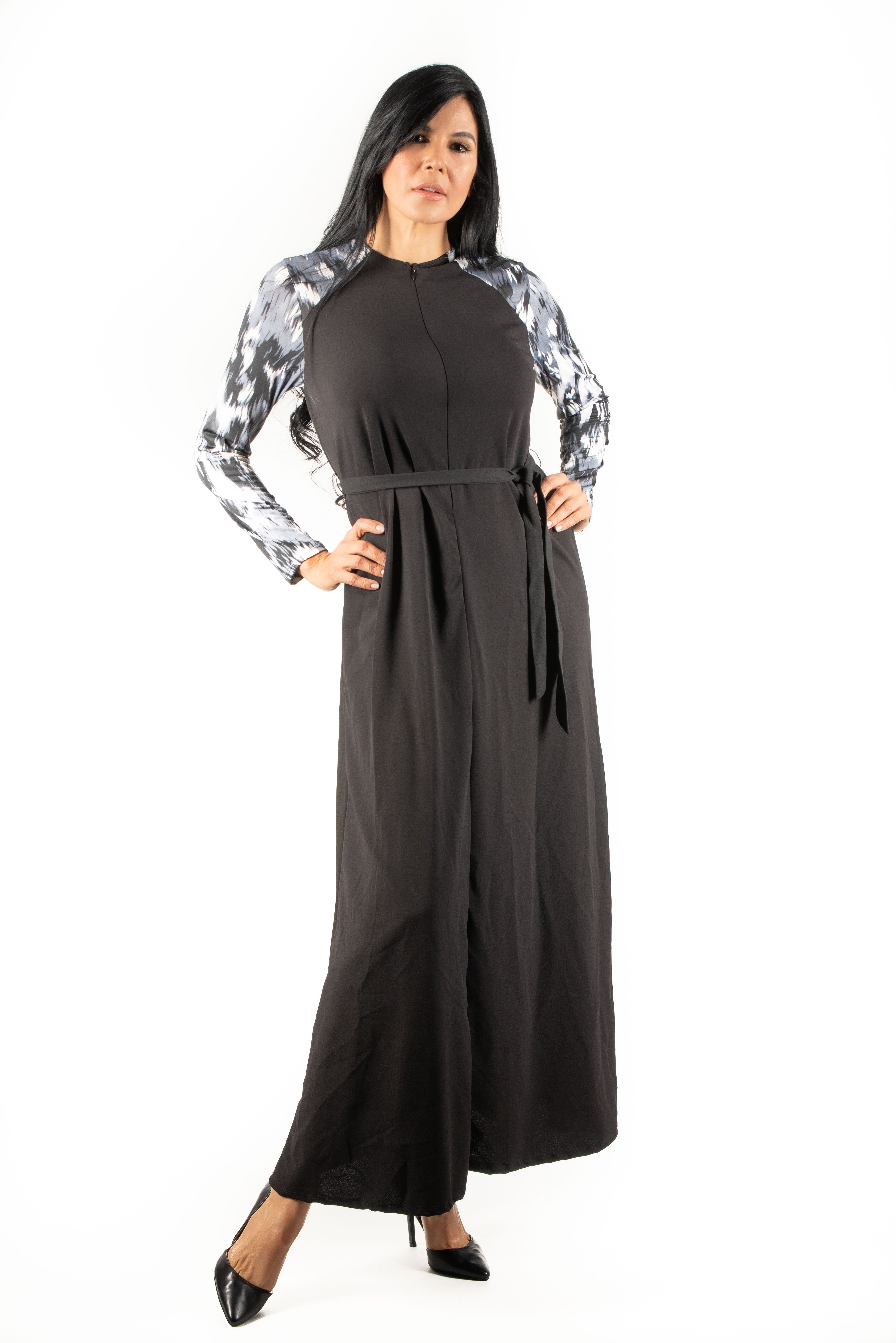 Modest Robe Front Zipper Black image 0