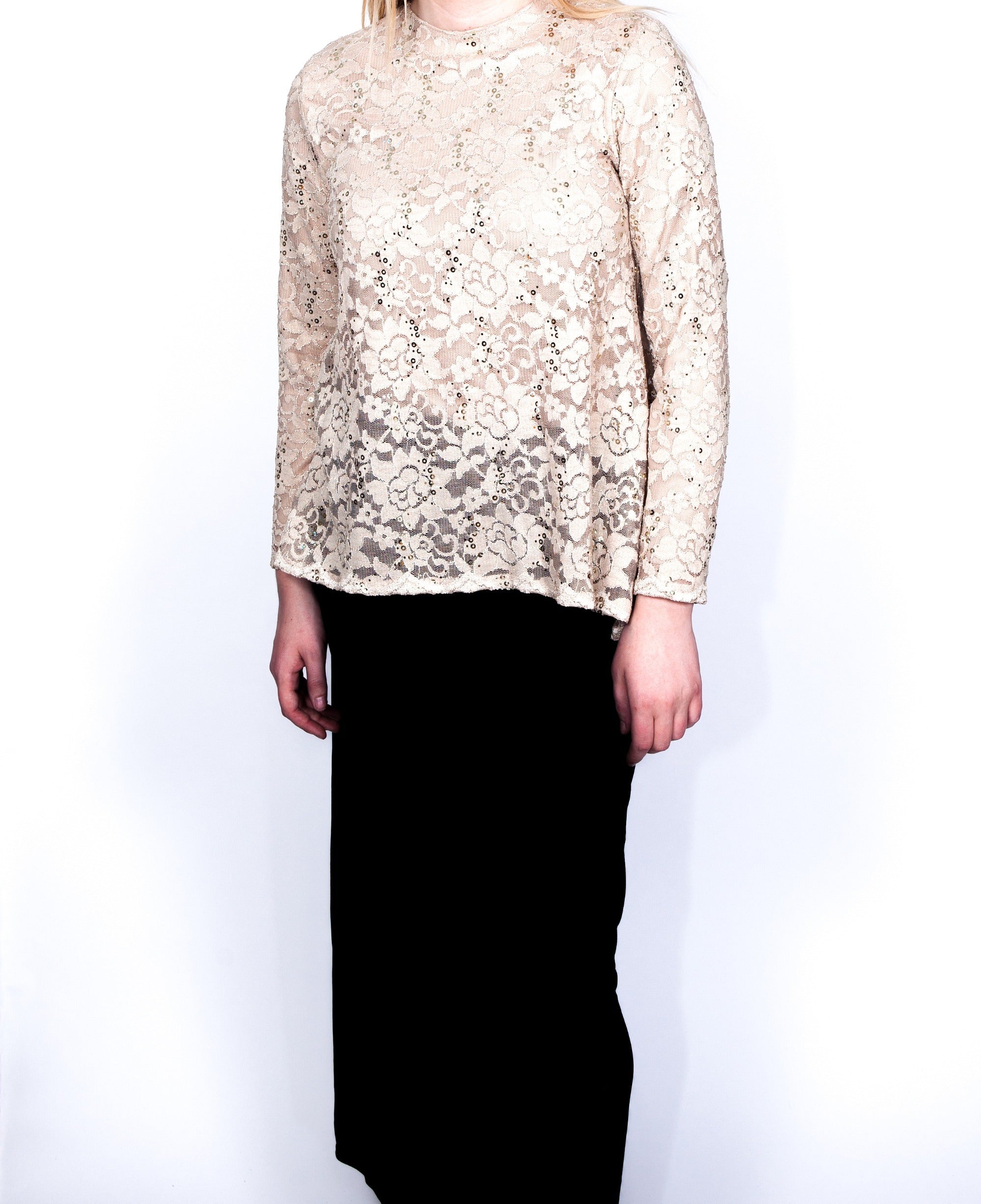 Modest Top Ivory Lace image 0