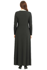 Modest Robe Front Zipper Black Sparkle & Black Sparkle Sleeve image 1