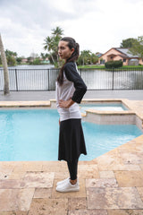 Modest Swim Skirt With Attached Leggings Plus Size image 3
