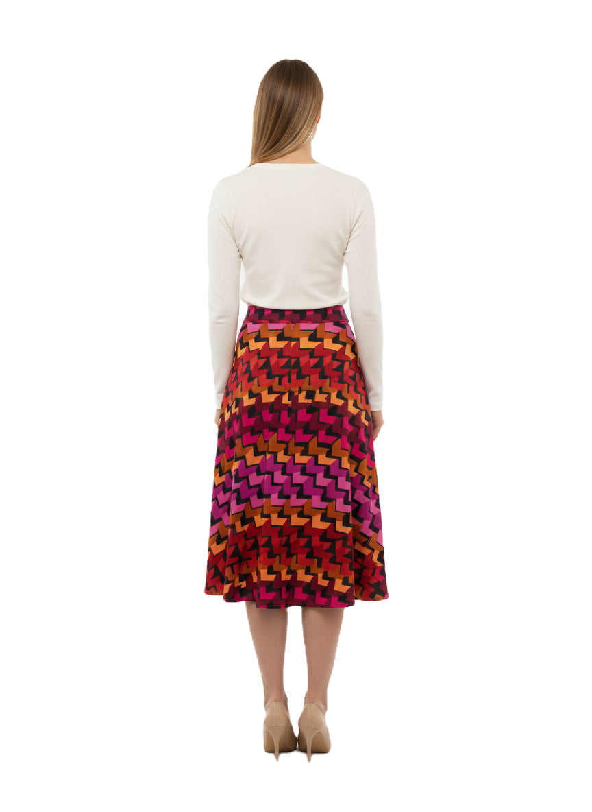 Modest Chevron Midi Skirt image 2