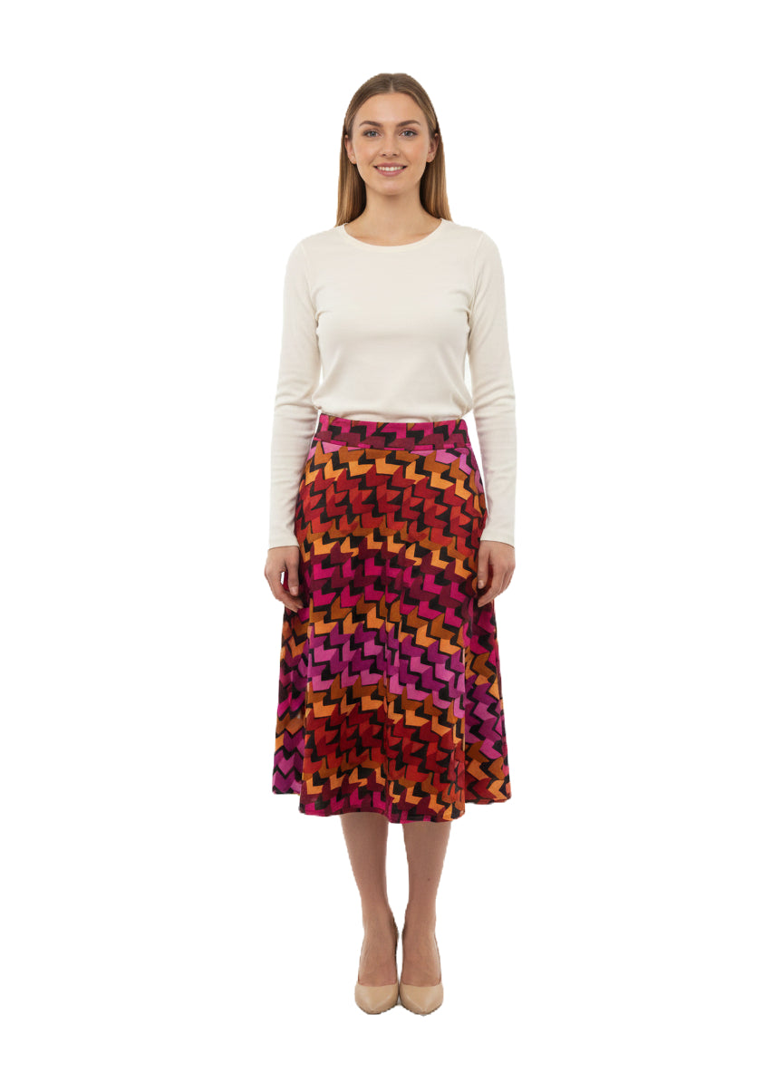 Modest Chevron Midi Skirt image 0