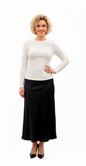 Modest Top White Waves Plus Size image 0