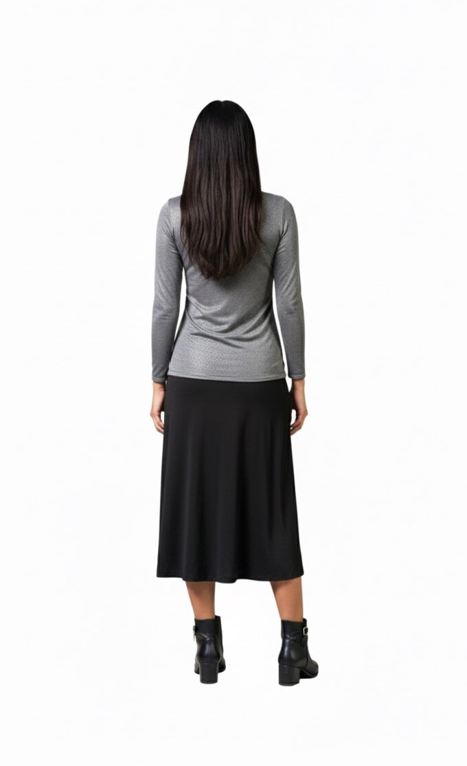 Modest Top/Shell Metal Gray Plus Size image 1