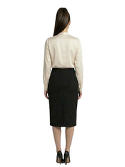 Black Ponte Midi Skirt image 1