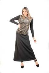 Modest Top Velvet Mixed Print image 2