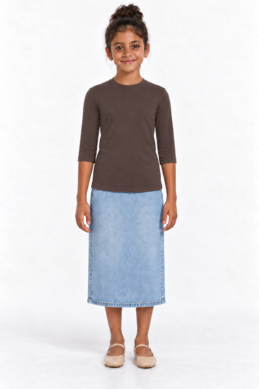 DS Girls Cotton Layering Shell – 3/4 Sleeve