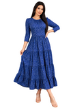 maxi dress blue polka dot plus size