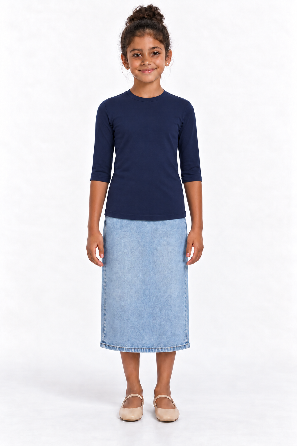 DS Girls Cotton Layering Shell – 3/4 Sleeve