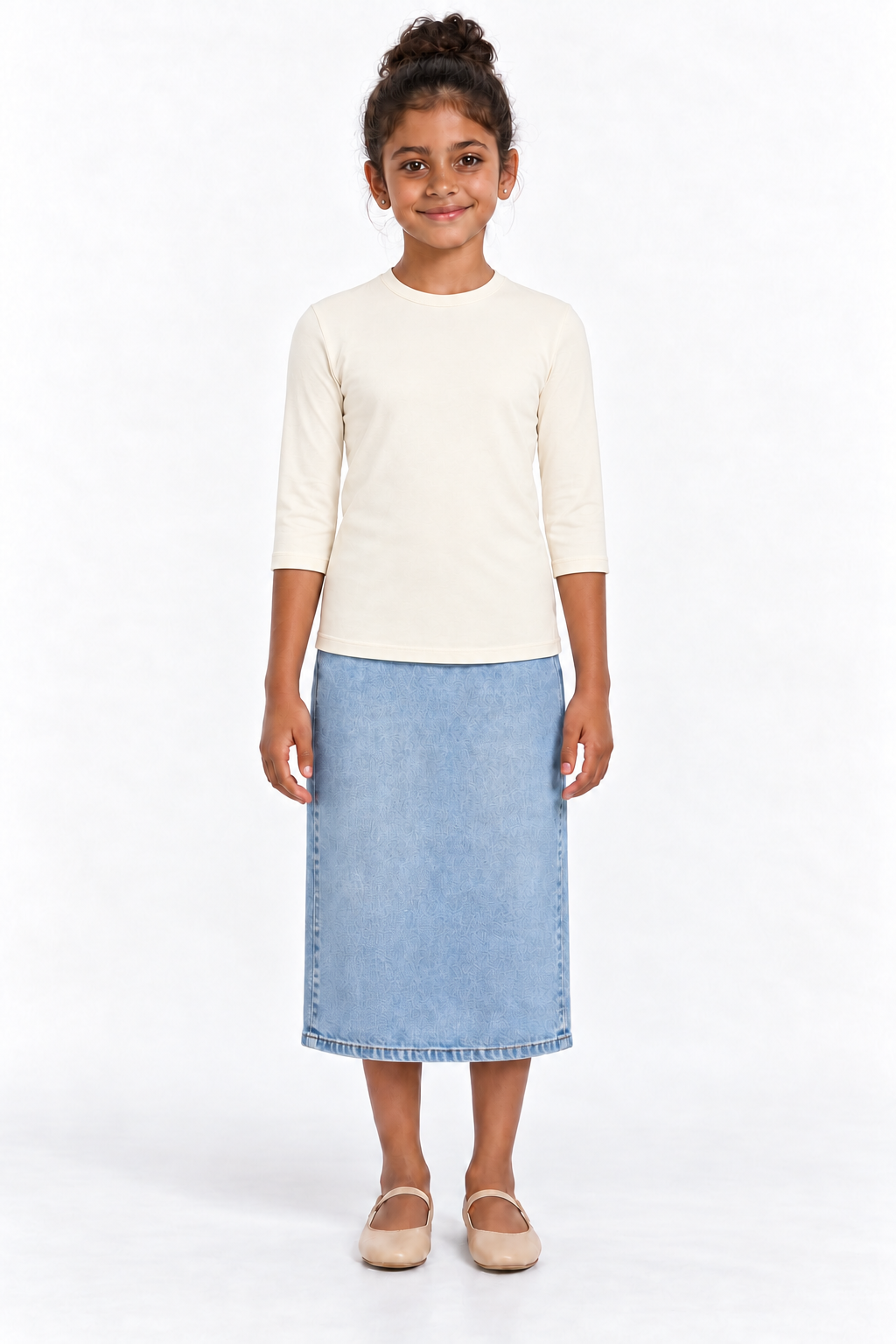 DS Girls Cotton Layering Shell – 3/4 Sleeve