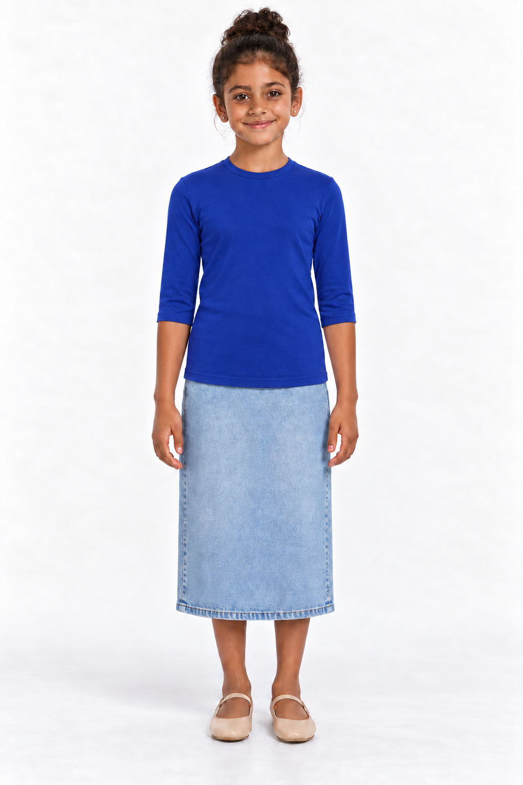 DS Girls Cotton Layering Shell – 3/4 Sleeve