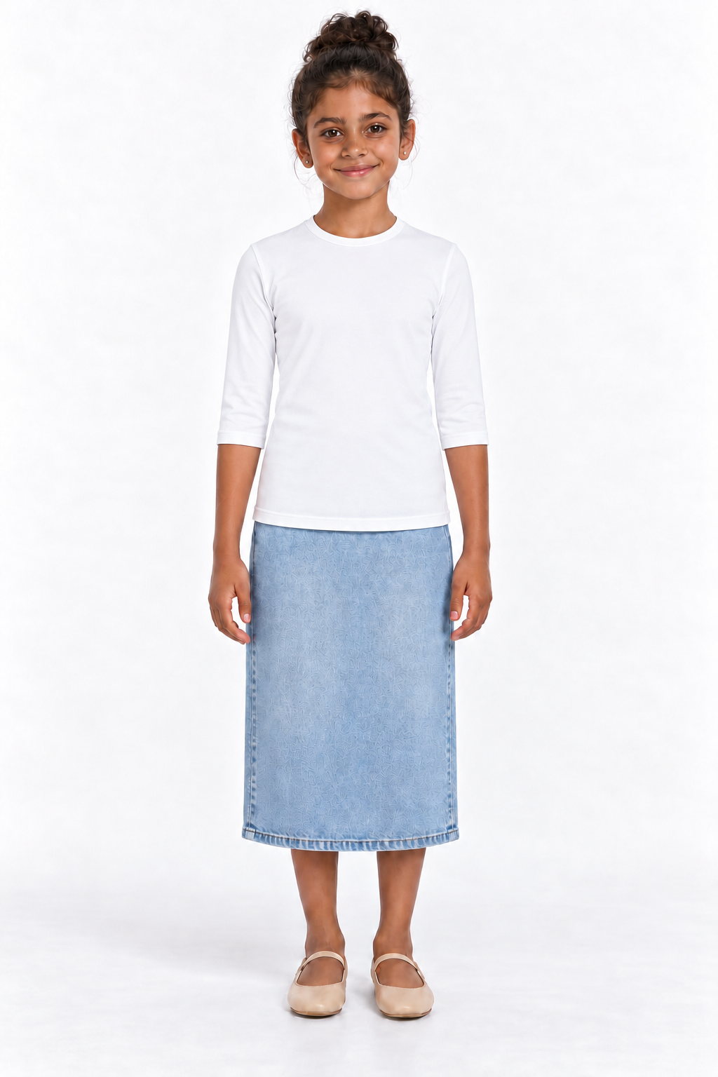 DS Girls Cotton Layering Shell – 3/4 Sleeve