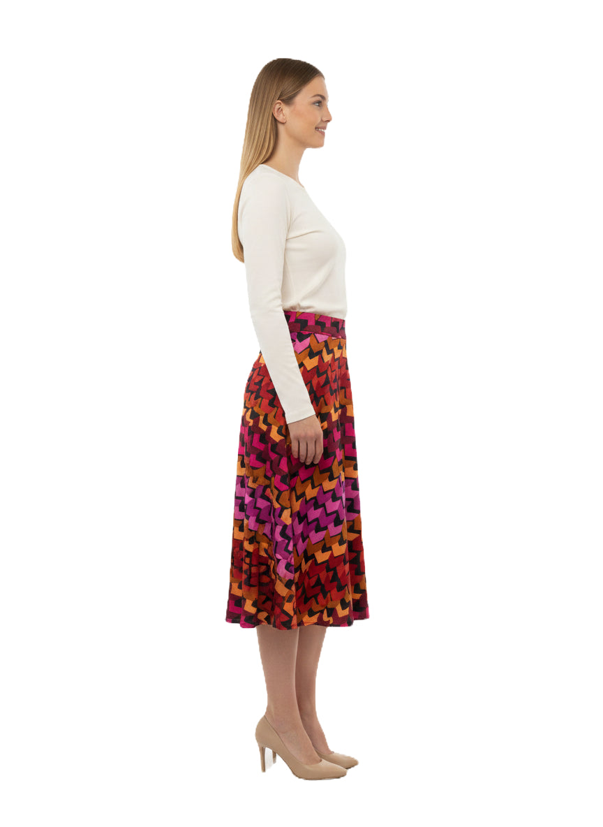 Modest Chevron Midi Skirt image 1