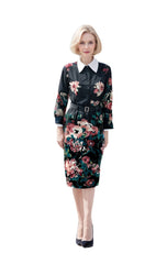 Modest Midi Skirt Floral Plus Size image 3