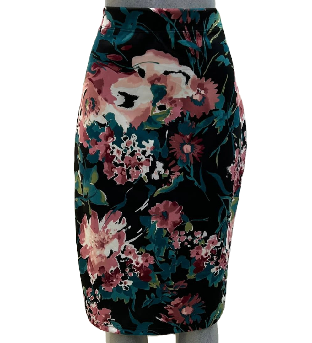 Modest Midi Skirt Floral Plus Size image 2