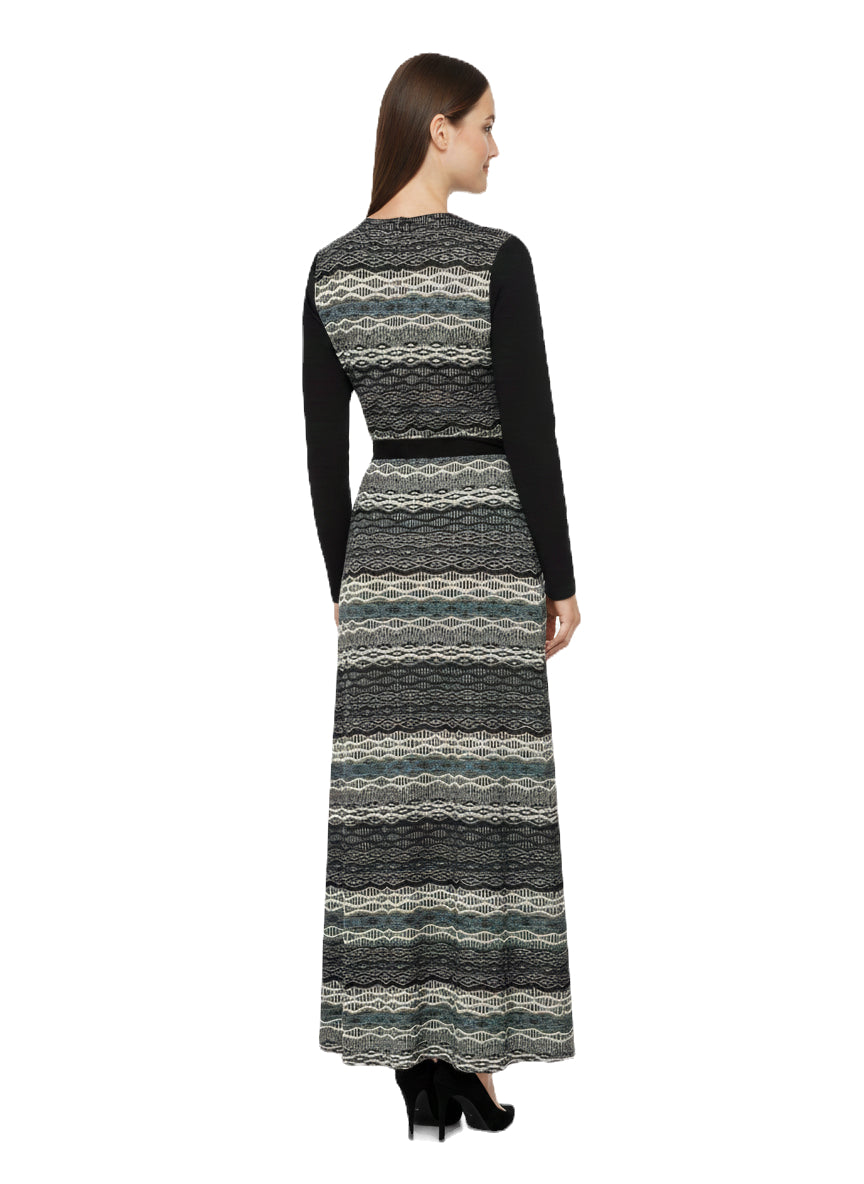 Modest Maxi Classic Geometric Knit Dress image 2