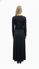Modest Top Black with Abstract Orange & Blue image 1