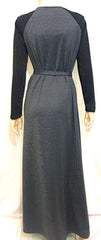 Modest Robe Front Zipper Gray Sparkle & Black Sparkle Sleeve image 1