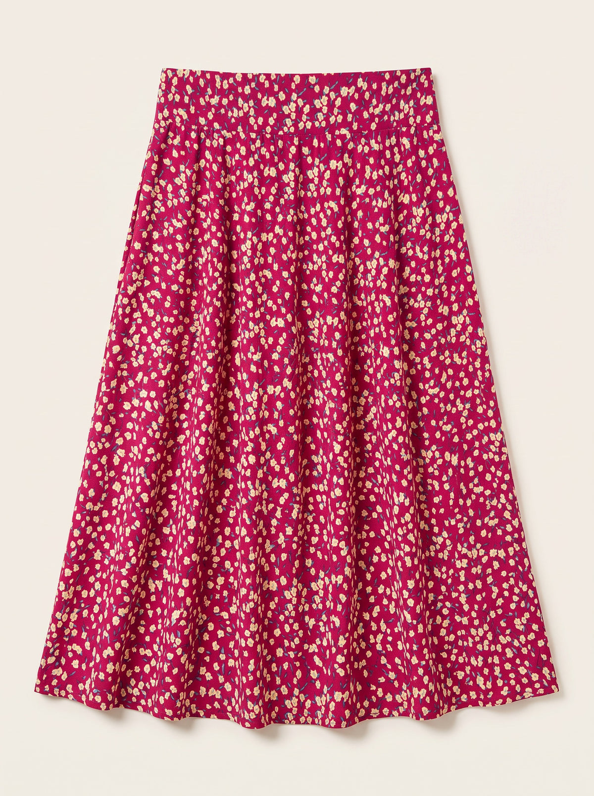 Floral maxi skirt - Fuchsia