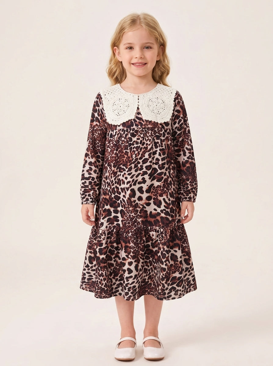 DS Girls Leopard Print Dress